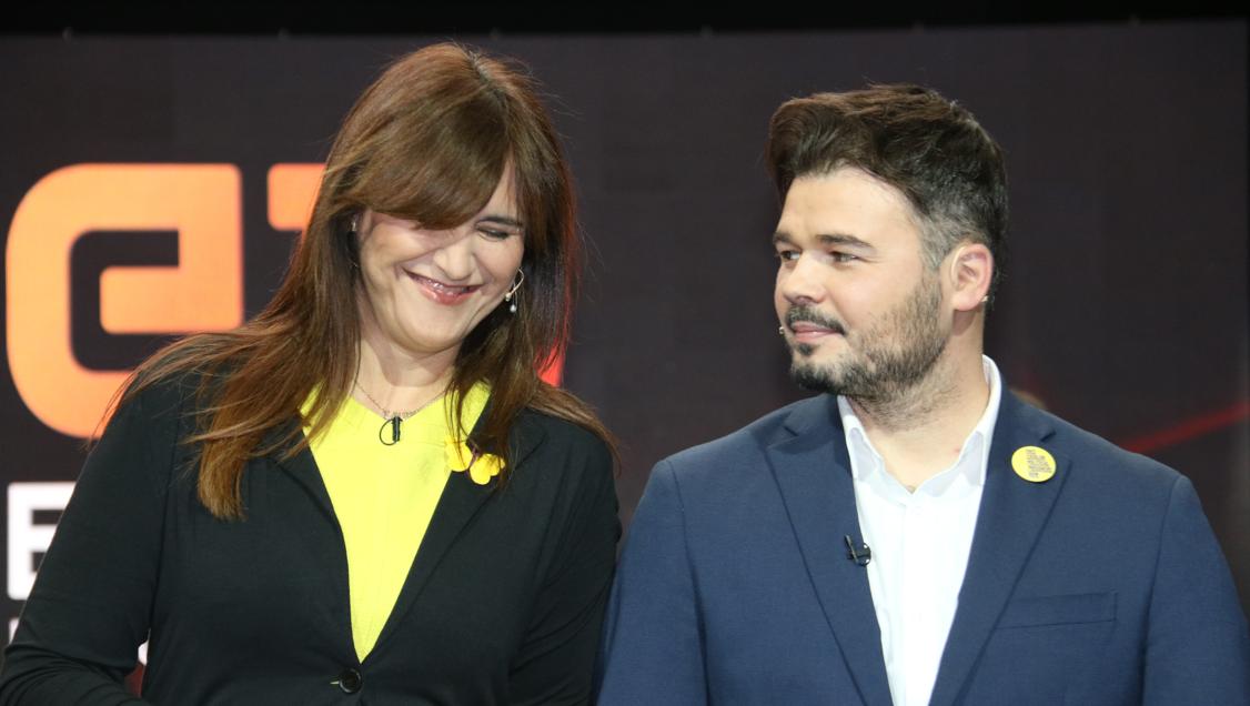 Laurà Borràs (JuntsXCat) i Gabriel Rufián (ERC), diputats a les Corts espanyoles.
