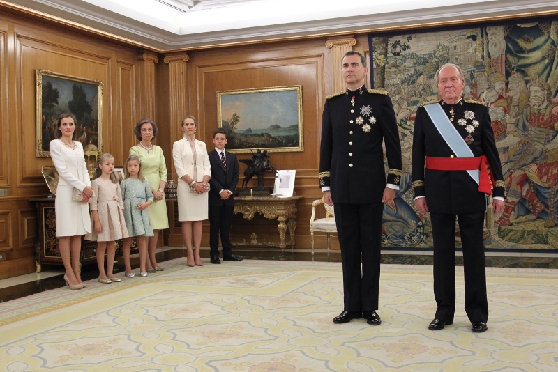 La Família Reial espanyola, al Palau de la Zarzuela.