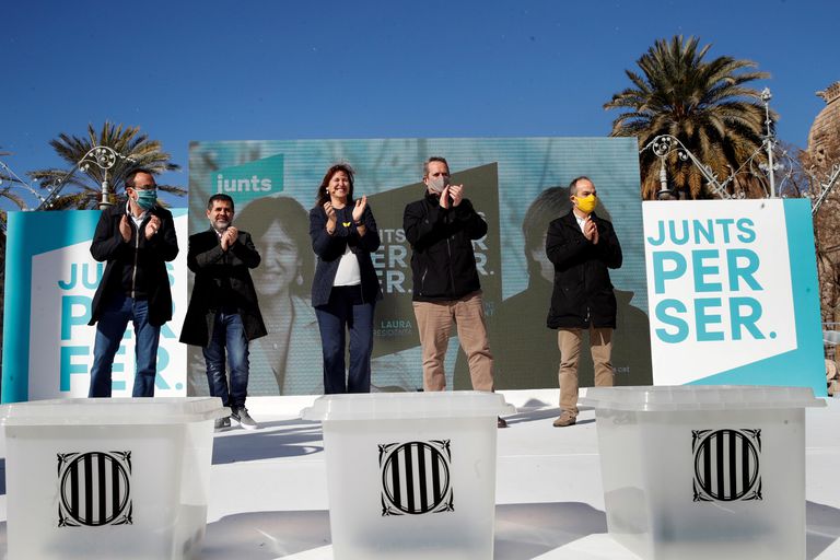 Josep Rull, Jordi Sànchez, Laura Borràs, Joaquim Forn, Jordi Turull