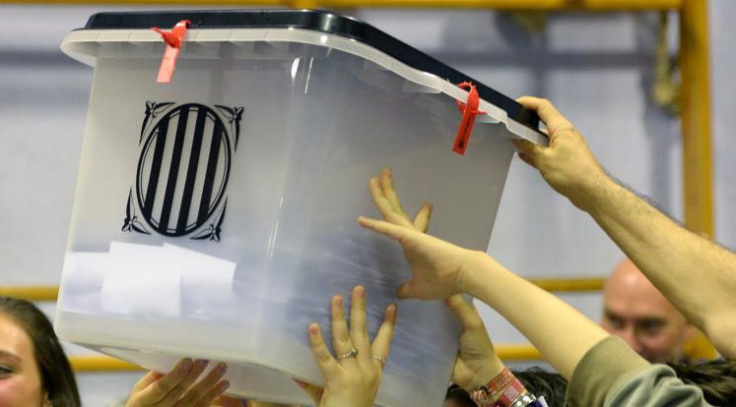 Urna del referèndum de l'1 d'octubre.